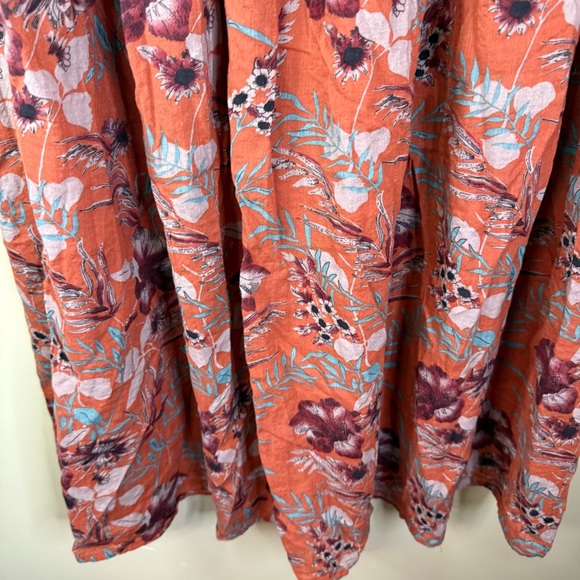 Natural Life L/XL Womens Smocked Elastic‎ Waist Pull On Floral Maxi Skirt Boho - Picture 3 of 8